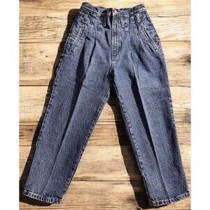 Vintage Jeans Womens W23 x L22 High Waist Rise Acid Wash 80s Ankle Street Wear